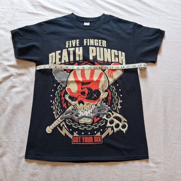 Gildan Five Finger Death Punch Show Your Six 2016 Tour Black T-Shirt Adult M - Picture 10 of 11